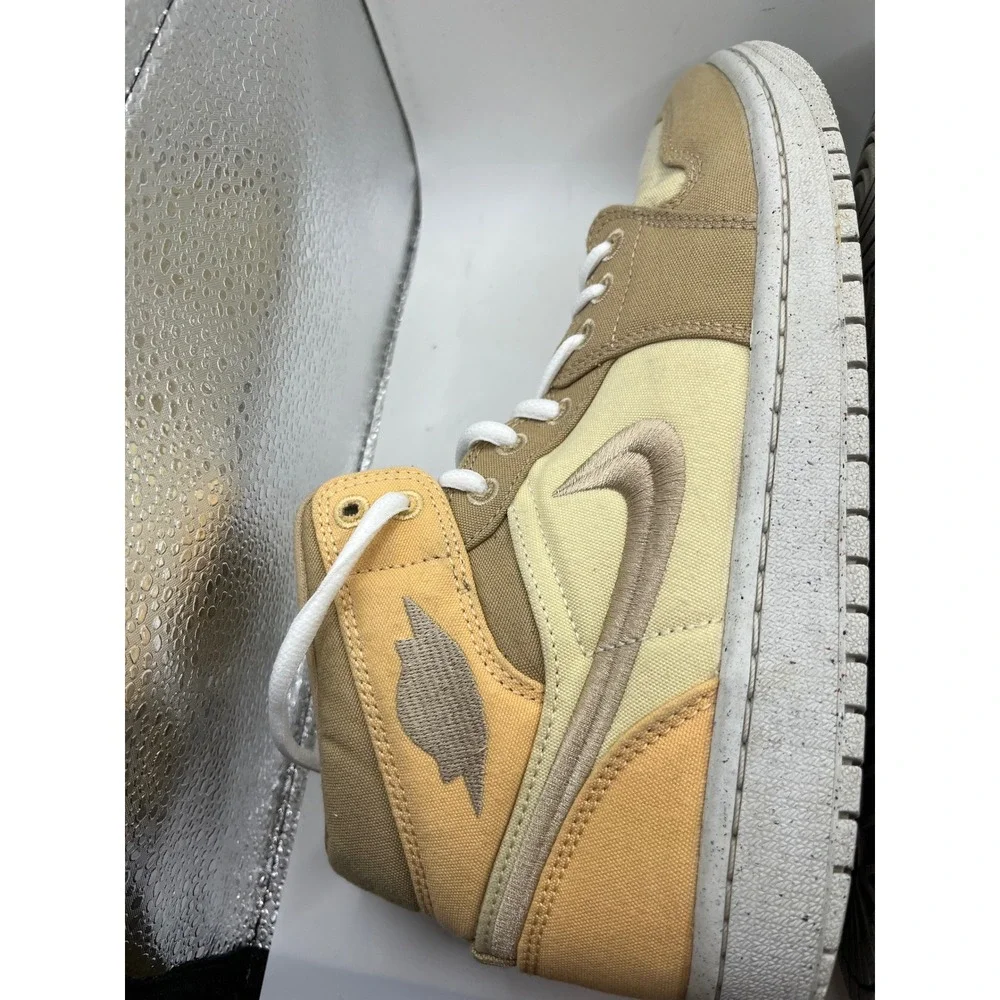 Nike Air Jordan 1 Mid SE Tan Canvas Mens Size‎ 9 DV0427 102